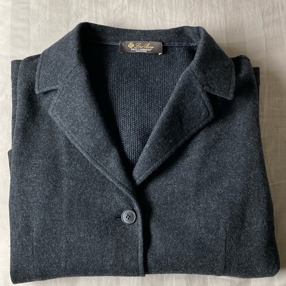 Loro Piana Custom Charcoal Gray Cardigan